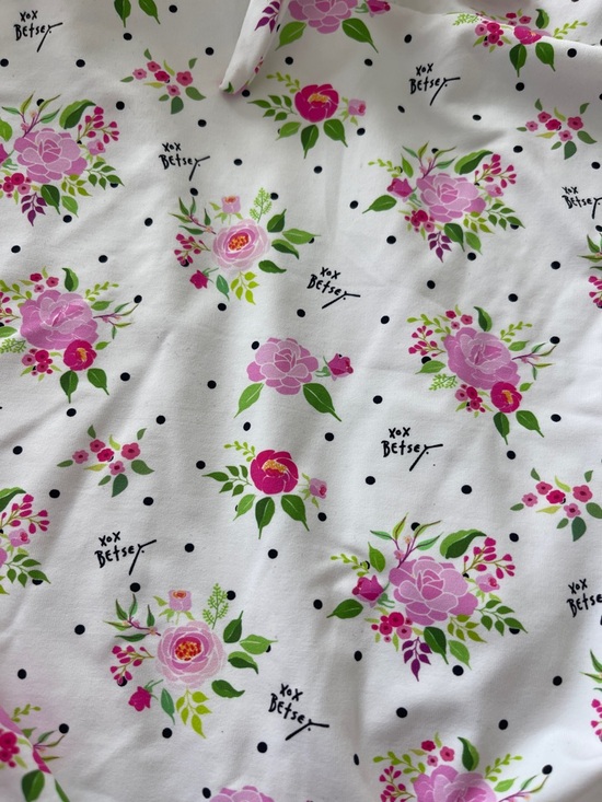 Betsey Johnson Polka Dot Bouquet Print One-Piece Swimsuit & Sarong Size Large - Picture 6 of 8